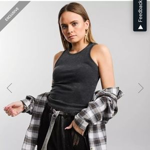 Buckle Washed Scoopneck Tank Top Gilded Intent Sz XS